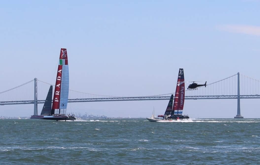 Emirates Team New Zealand in the Louis Vuitton Cup