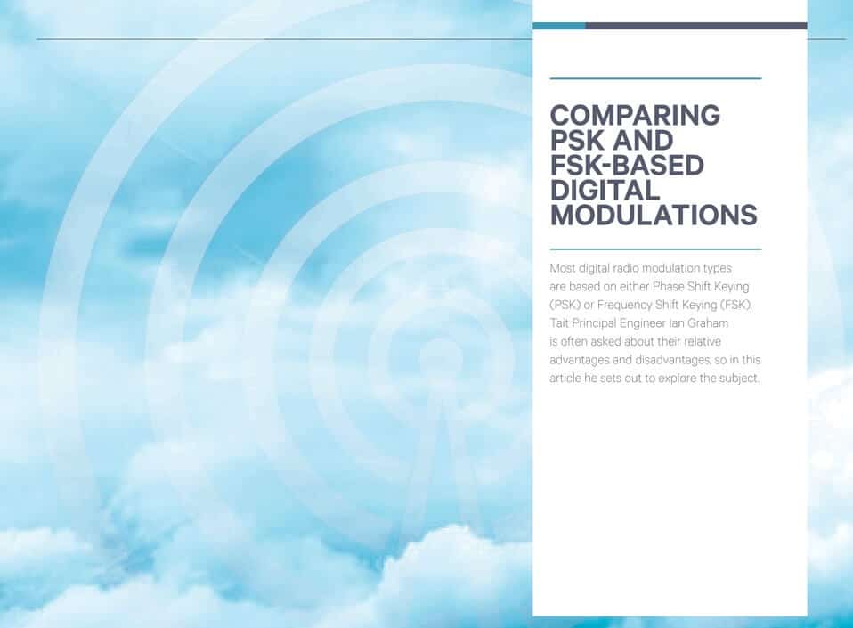 Cover - Comparing PSK and FSK based modulations
