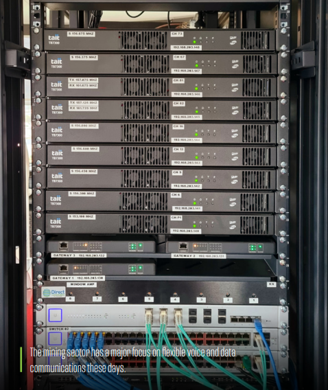 A rack of Tait Base Stations