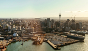 Auckland City Harbour at Sunset